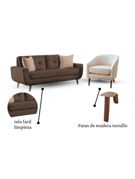 Sala moderni 2-1 solo en lmueble.com