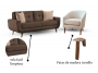 Sala moderni 2-1 solo en lmueble.com