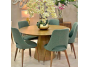 Juego de comedor marbella 5 silllas con base conica y tablero de madera tornillo