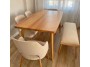 Comedor luis de 4 sillas con banqueta estilo vintage