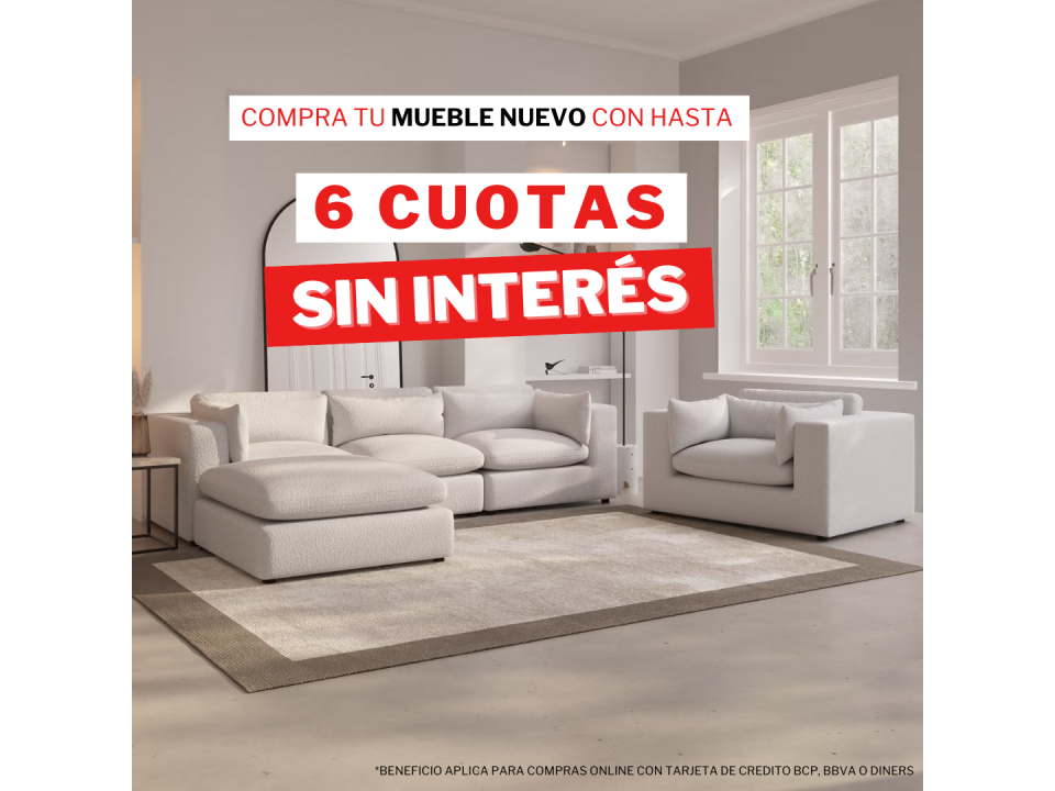 Seccional Leonida con butaca en tela lino antifluido Seccional Leonida con butaca en tela lino antifluido