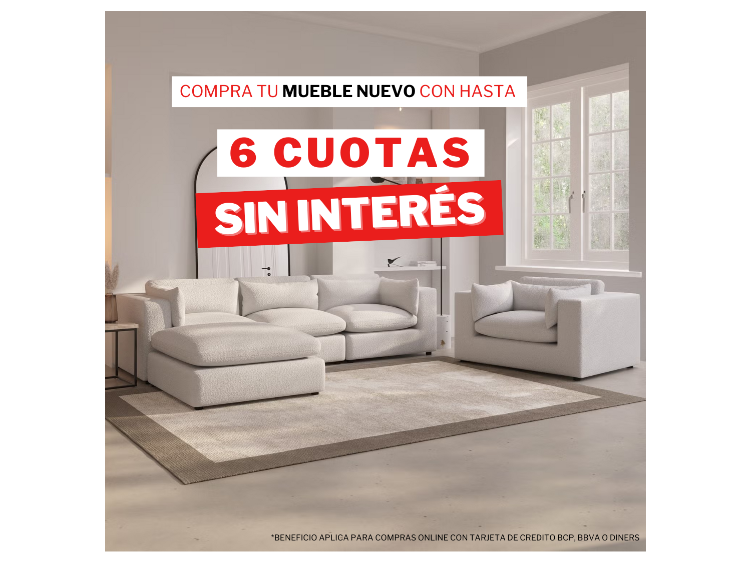 Seccional Leonida con butaca en tela lino antifluido Seccional Leonida con butaca en tela lino antifluido