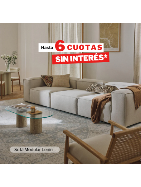 Sofá modular lenin en tela antifluido