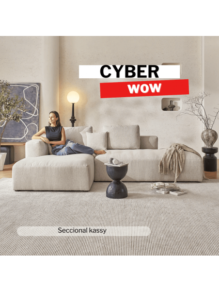 Seccional kassy de 280 cm x 180 cm parte L EN TELA CHENILLE