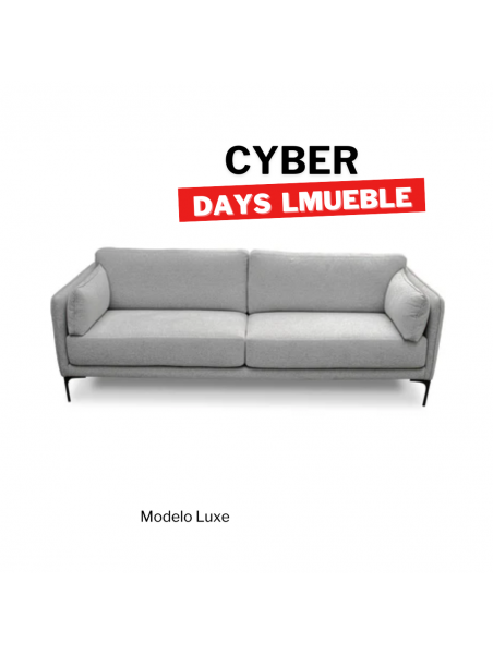 Sofa lineal  Lumi en tapiz chenille con patas de fierro