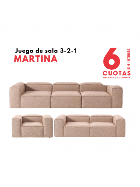 Juego de sala Modular Martina 3-2-1