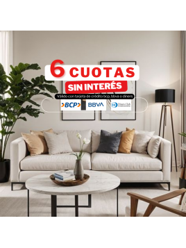 Sofá Margarita para 3 personas con base de zocalo en tela chenille