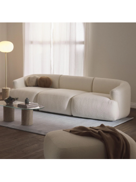Sofá modular renata en tela carnero