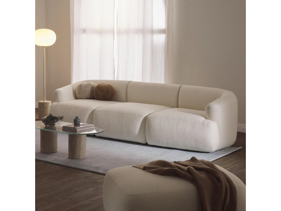 Sofá modular renata en tela carnero