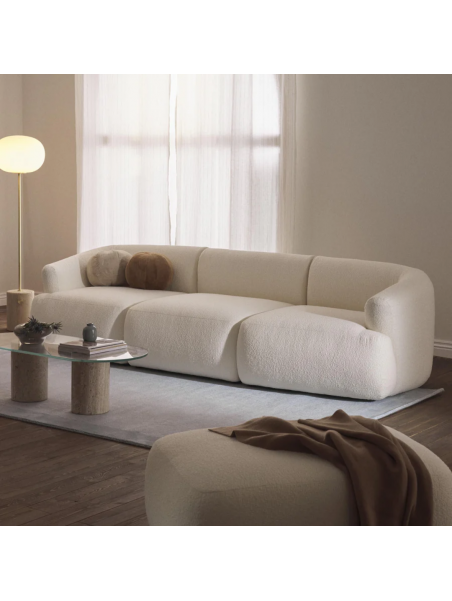 Sofá modular renata en tela carnero