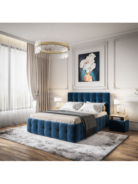 Juego de Dormitorio capri en tela chenille en cuotas sin intereses