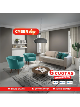 sala 3-1-1  karin con 2 butacas en tela chenille | sofas en cuotas