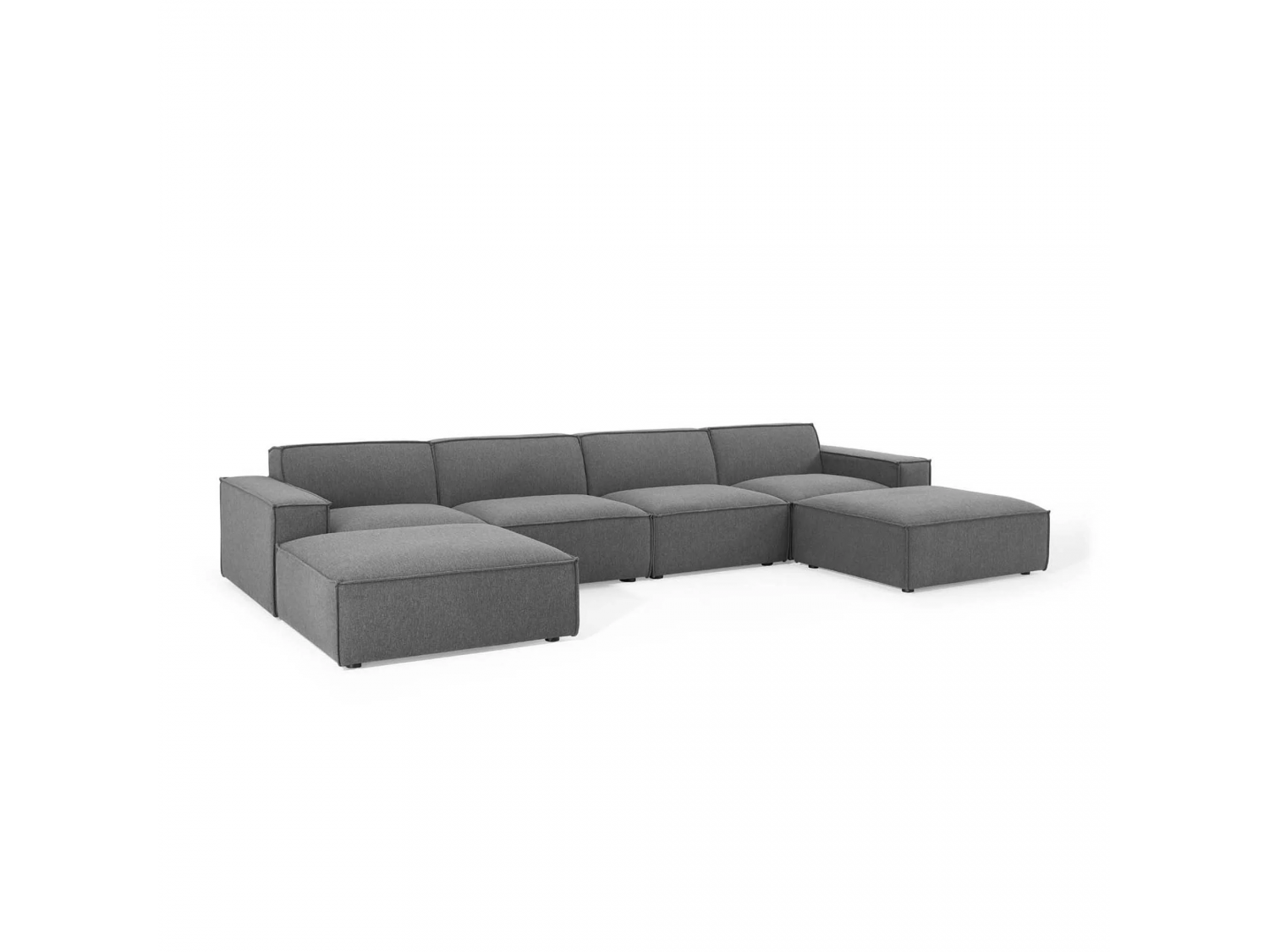 seccional modular universe en U en tela chenille