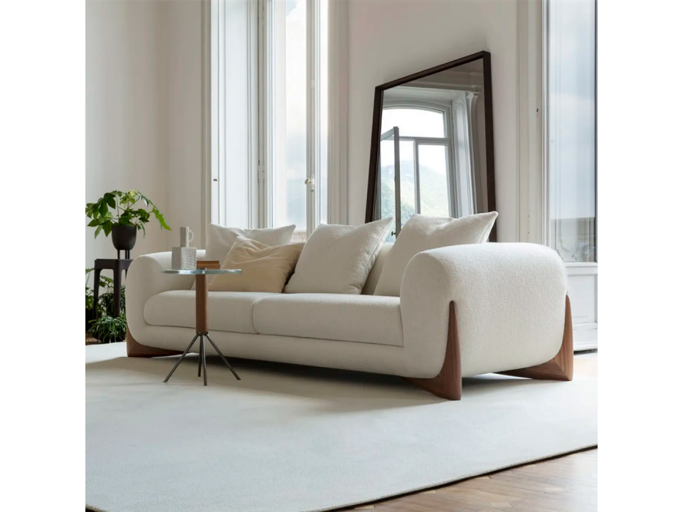 Sofa jessy moderno tapiz tela antifluido con patas especiales madera tornillo hasta en 6 cuotas sin intereses