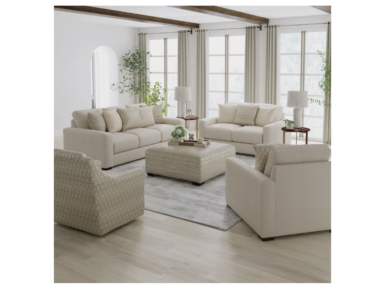 Juego de sala Hyde de 4 piezas en tapiz chenille