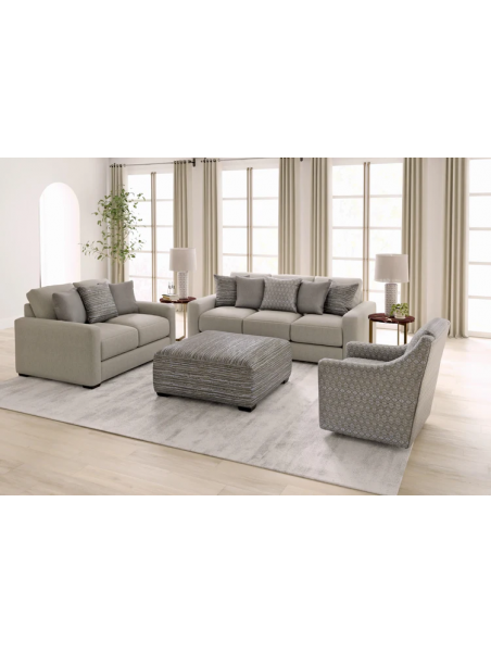 Juego de sala Ariane de 5 piezas en tapiz chenille