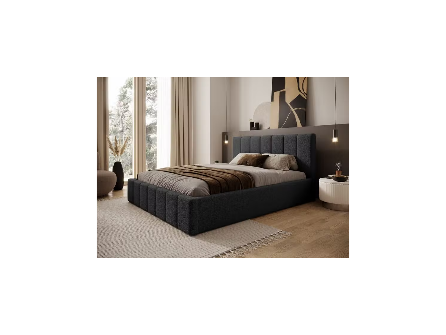 Juego de Dormitorio Gray en tela antifluido