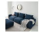 Sofá Seccional Lulu con Banqueta en Tela Chenille + Envío Gratis