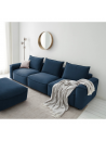 Sofá Seccional Lulu con Banqueta en Tela Chenille + Envío Gratis