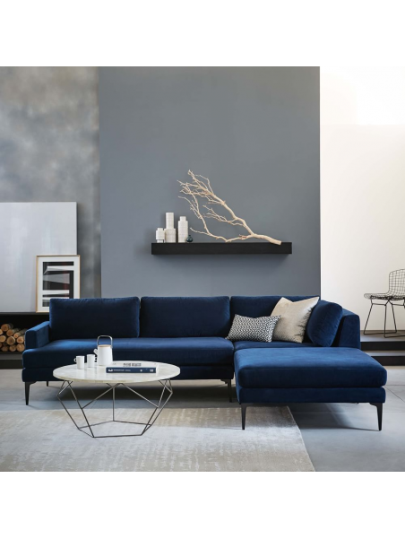 Seccional Dulanto en tela chenille antifluido | muebles en cuotas lmueble