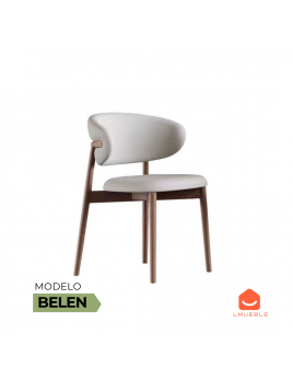 Silla de comedor Belen en tela chenille – moderna y cómoda