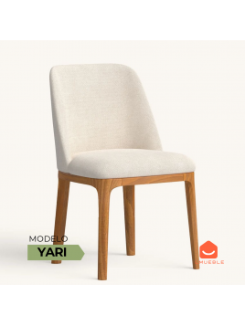 Silla de Comedor Moderna Yari en Tela Chenille – Estructura de Madera Tornillo – Medidas 50x50 cm – Fabricación a Pedido