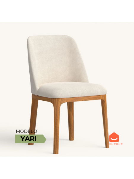 Silla de Comedor Moderna Yari en Tela Chenille – Estructura de Madera Tornillo – Medidas 50x50 cm – Fabricación a Pedido