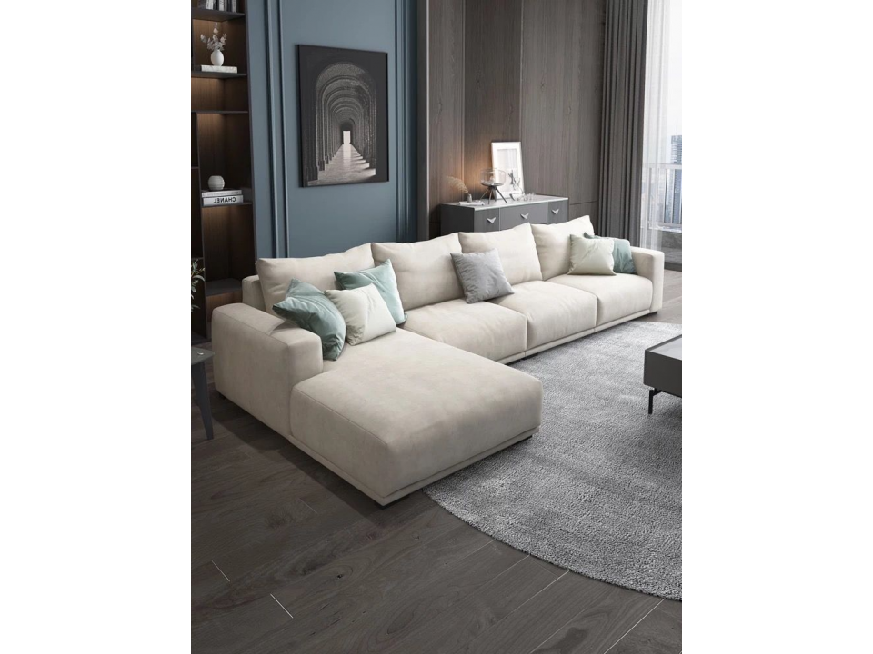 Seccional Gael en L 280x190 cm en Tela Chenille Antifluido Diseño Personalizado y Elegante