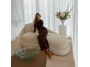 Sofá Curvo Gisela 190 cm x 80 cm Fondo en Tela Bouclé Ovejero | Diseño Moderno y Elegante