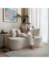 Sofá Curvo Noa 180 cm x 75 cm en Tela Boucle Ovejero – Estilo Moderno Elegante