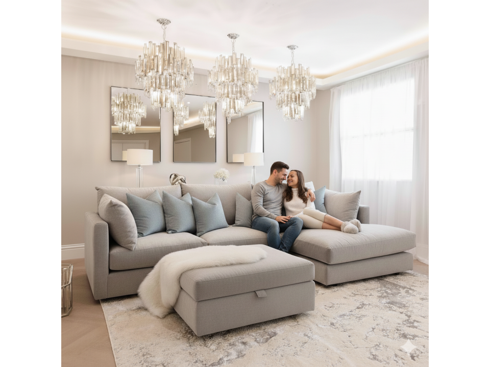 Seccional Dana 240 cm x 160 cm en Tela Pet Friendly – Sofá Modular Antimanchas Estilo Moderno