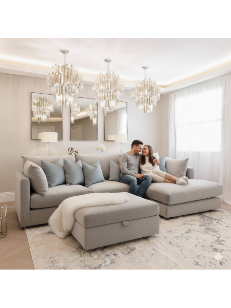 Seccional Dana 240 cm x 160 cm en Tela Pet Friendly – Sofá Modular Antimanchas Estilo Moderno