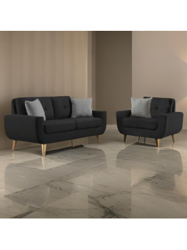 Juego de Sala Juve de 2 y 1 Cuerpos con 3 Cojines Decorativos