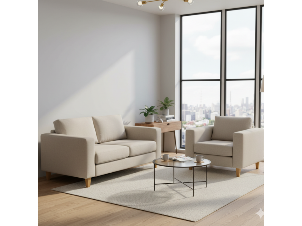 Juego de Sala verna de 2 y 1 Cuerpos con 3 Cojines Decorativos