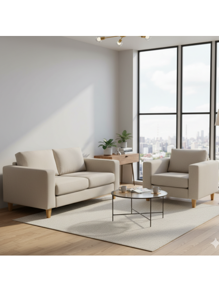 Juego de Sala verna de 2 y 1 Cuerpos con 3 Cojines Decorativos
