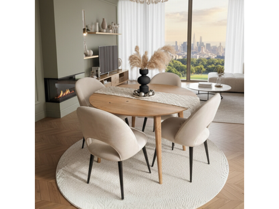 Juego de Comedor Titanium de 4 Sillas vintage