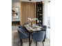 Comedor Riple con 6 Sillas en Madera de Tornillo y Tablero de Vidrio