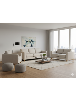 Juego de Sala square 3-2-1 en tela chenille