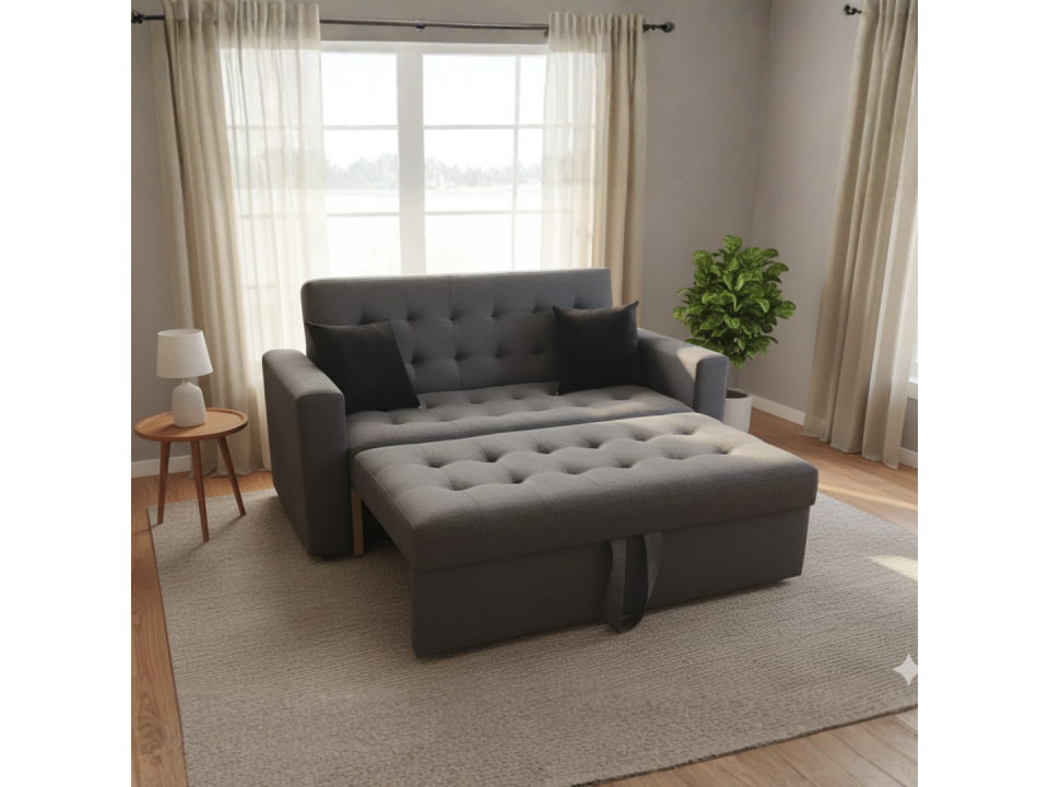 SofáCama Reclinable en 180 Grados Hades tapizado en tela chenille