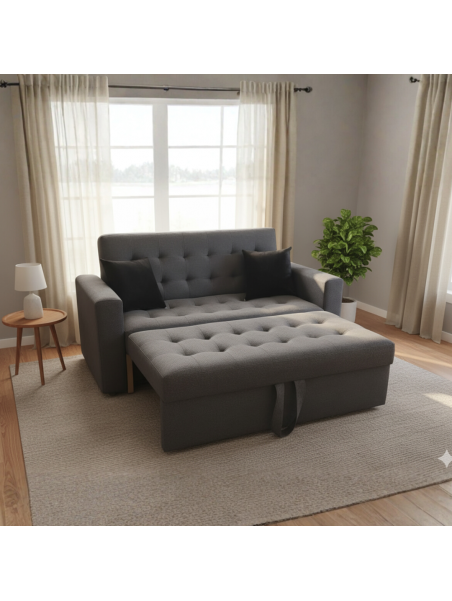 SofáCama Reclinable en 180 Grados Hades tapizado en tela chenille