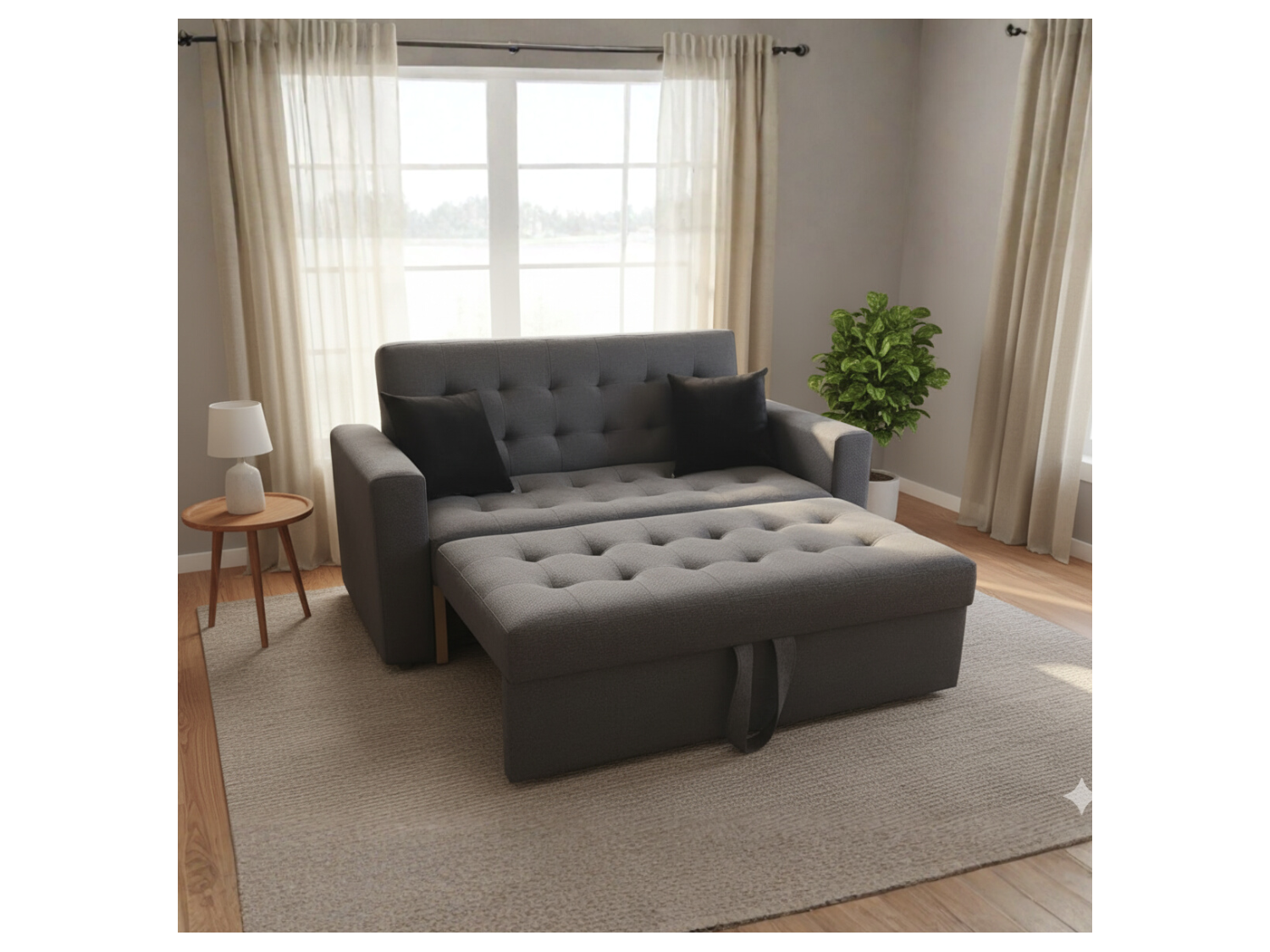 SofáCama Reclinable en 180 Grados Hades tapizado en tela chenille