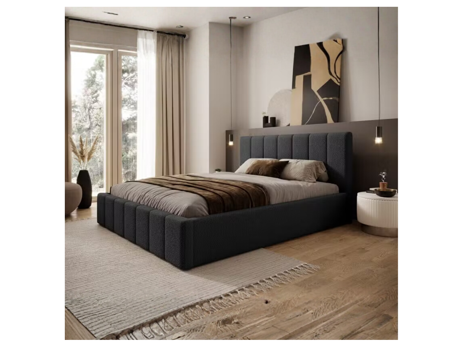 Juego de Dormitorio Gray en tela antifluido