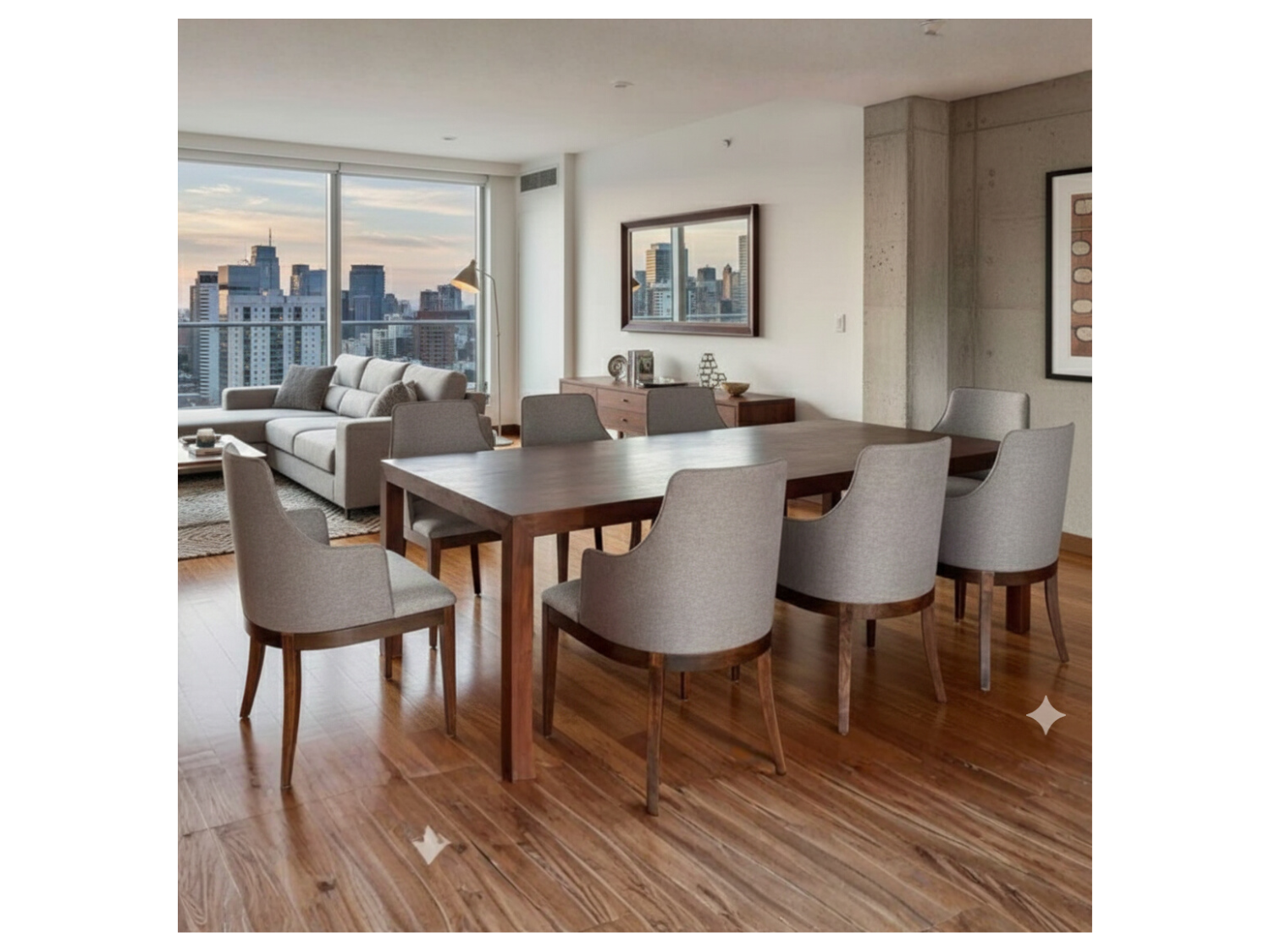 Comedor Majo Moderno Rectangular 8 sillas