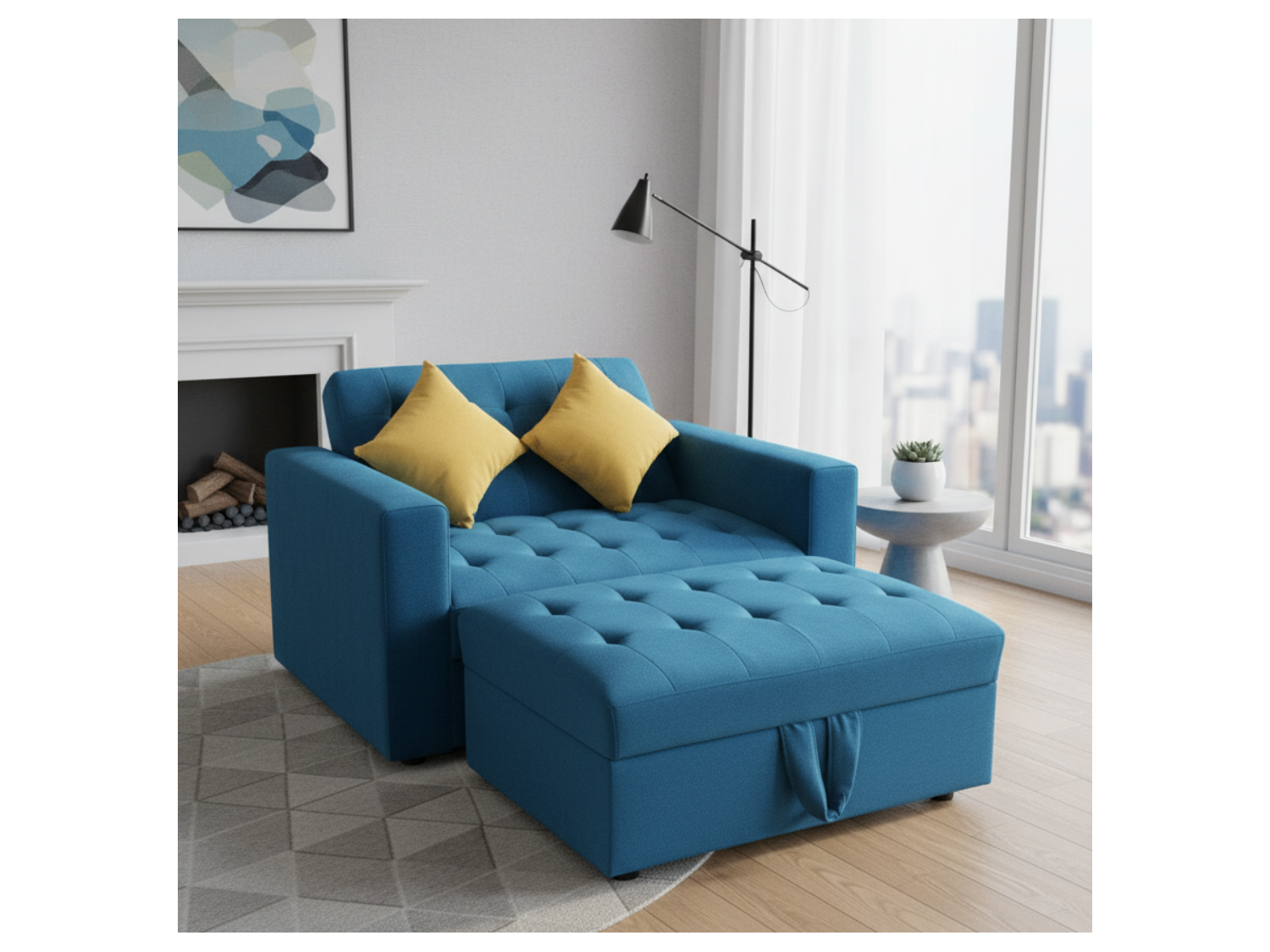 Sofá Cama en tela chenille reclinable en 180 Grados  |lmueble.com