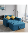 Sofá Cama en tela chenille reclinable en 180 Grados  |lmueble.com