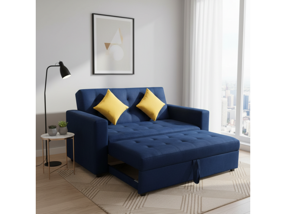 Sofa Cama Serabe en tela montreal Reclinable en 180 Grados
