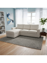 Seccional polonia con 2 cojines decorativos en tela chenille