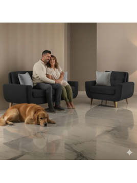 Juego de Sala Juve de 2 y 1 Cuerpos con 3 Cojines Decorativos