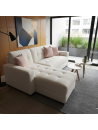 Seccional Giam en tela chenille con 2 cojines decorativos