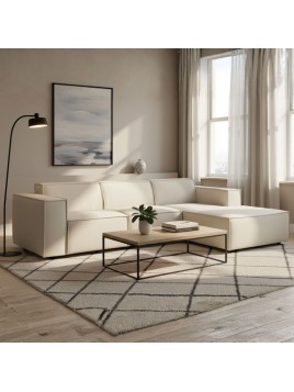 Seccional Modular Biani 210x150 cm en Tela Chenille Antifluido | Sofá en L Personalizado | Mueblería Lmueble Perú